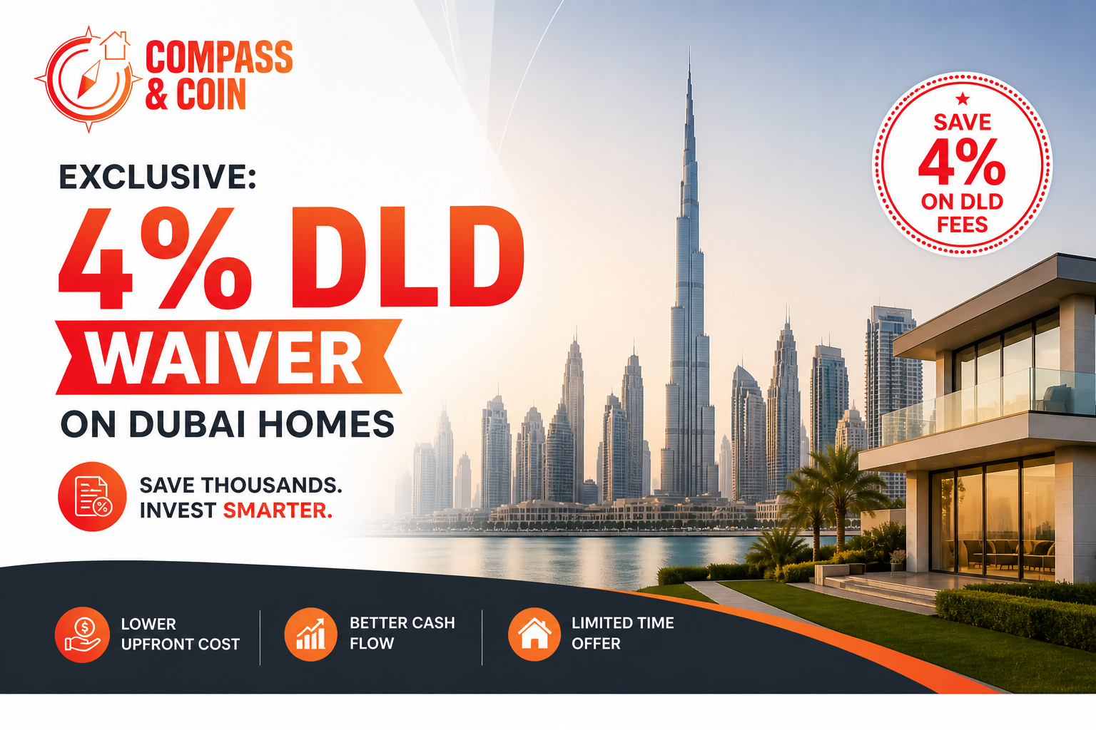 Exclusive: 4% DLD Waiver on Dubai Homes”